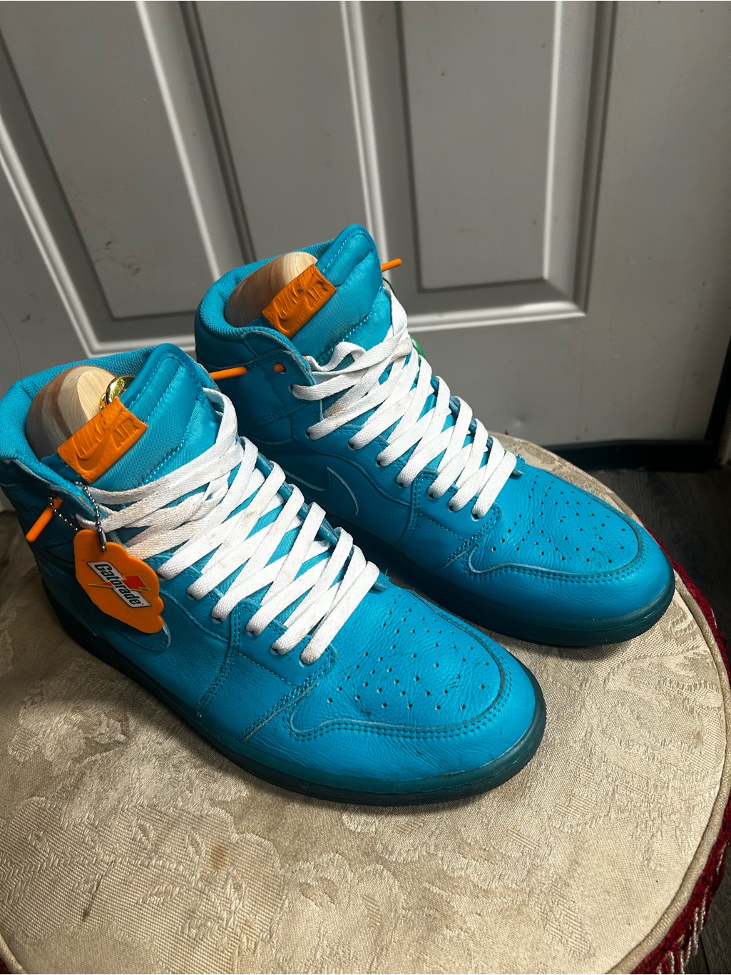 Sz 12- Air Jordan 1 Retro High Og G8rd Blue Lagoon High-Top Sneakers